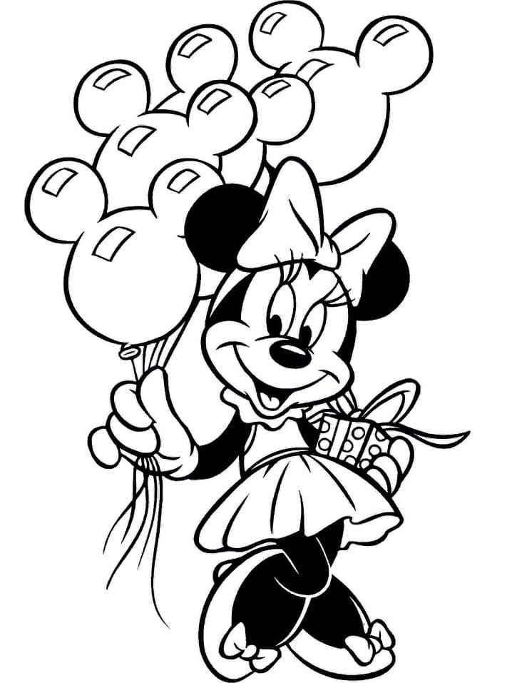 Hoş Minnie Mouse Boyama Sayfası