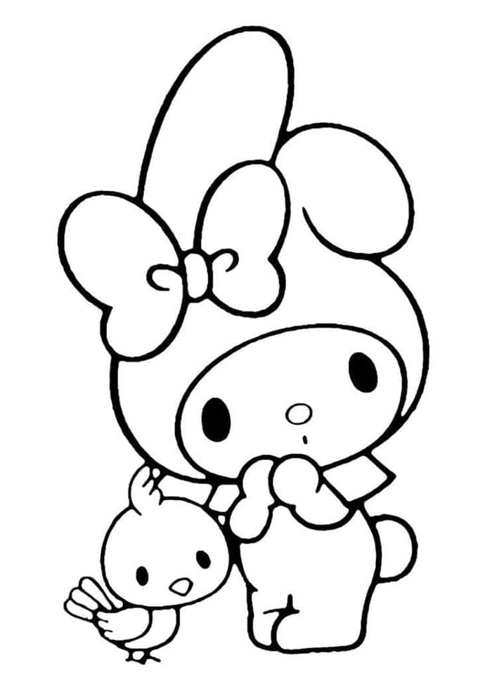 Hoş My Melody Boyama Sayfası