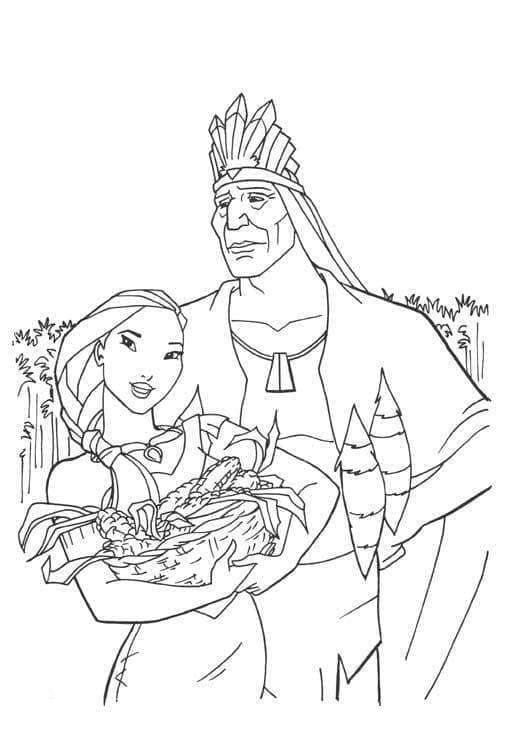 Hoş Pocahontas Boyama Sayfası