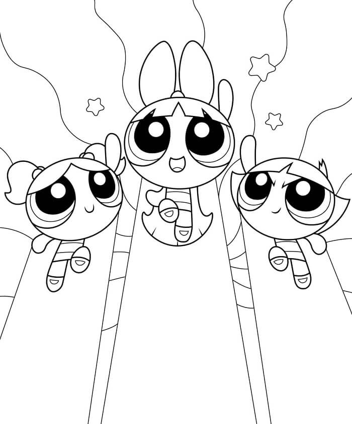 Hoş Powerpuff Girls Boyama Sayfası