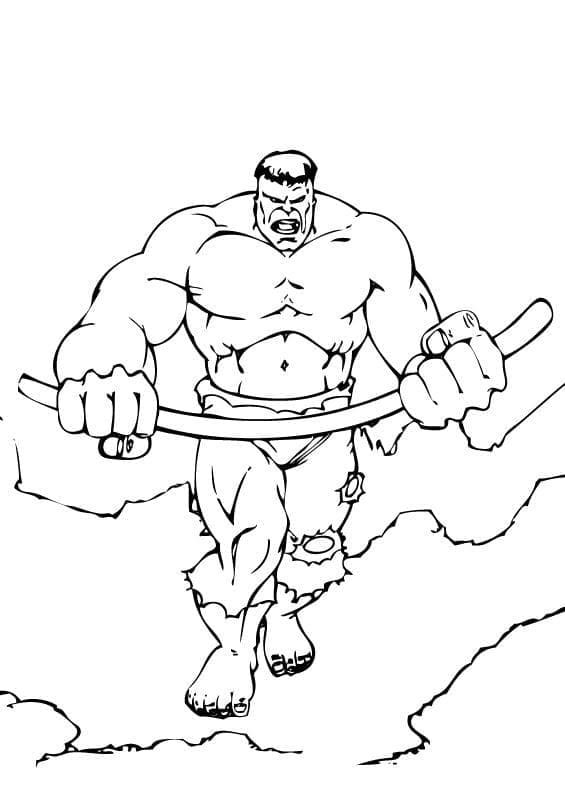 Hulk Çıktısı Boyama Sayfası