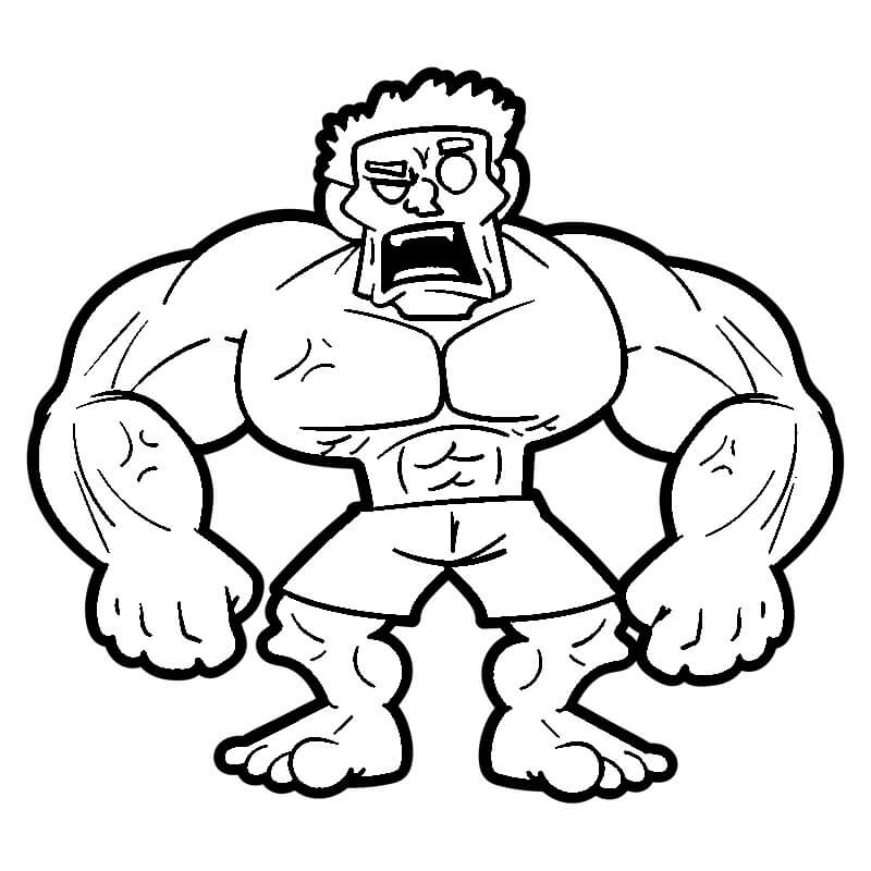 Hulk Çizim Görseli Boyama Sayfası
