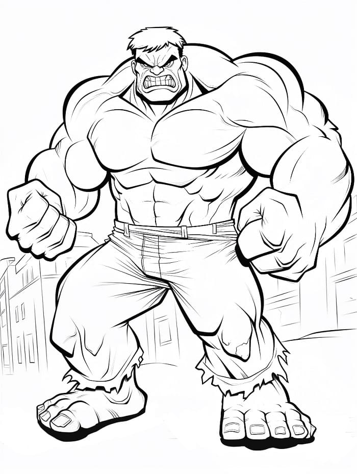 Hulk Marvel Dünyası Boyama Sayfası