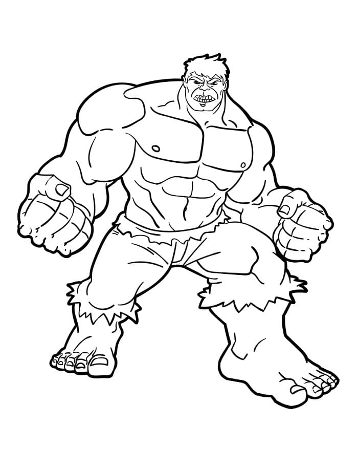 Hulk Süper Güçleri Boyama Sayfası