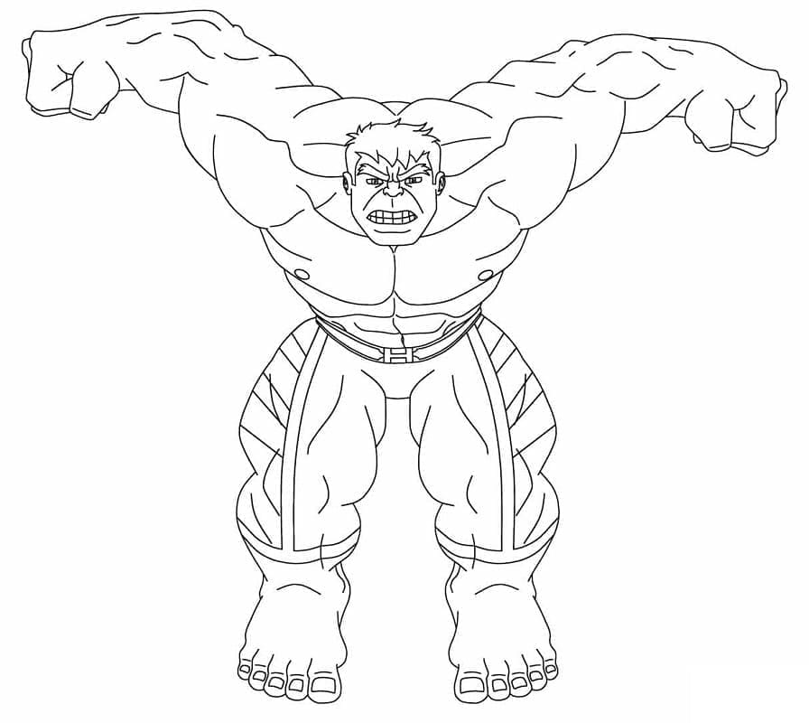 Hulk Yenilmezler Takımında Boyama Sayfası