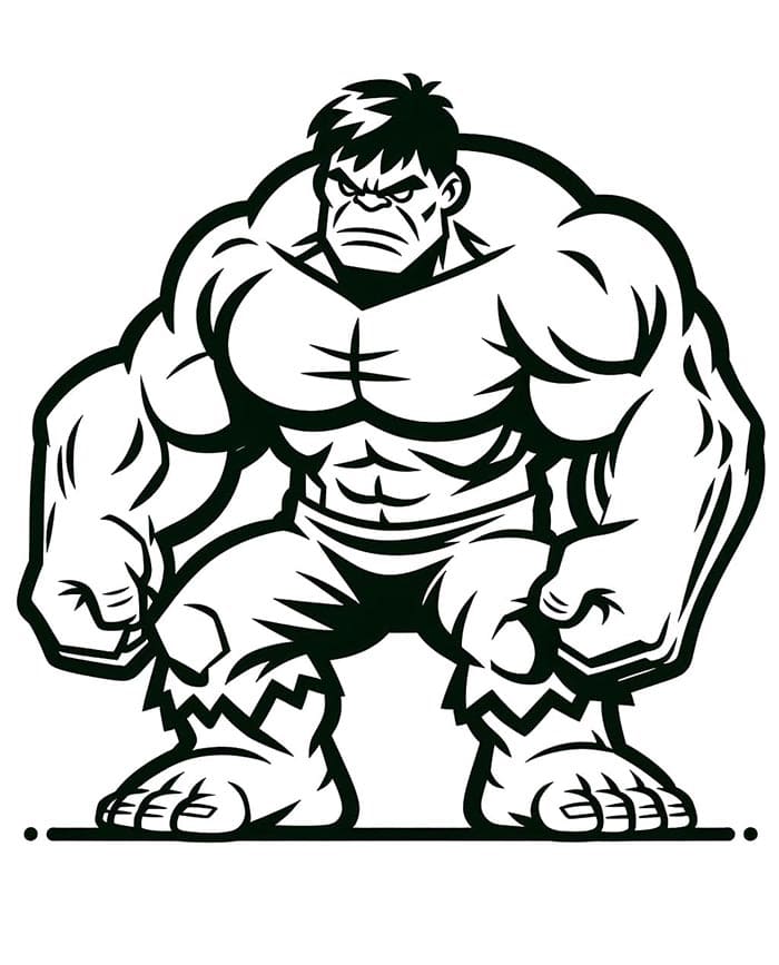 Hulk’u Renklendir Boyama Sayfası