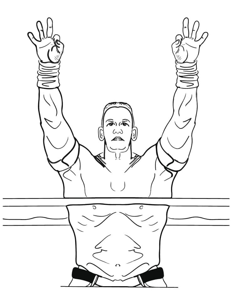 John Cena Çocuklar İçin Boyama Sayfası