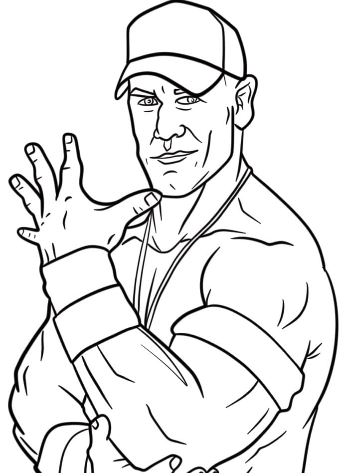 John Cena Ücretsiz Boyama Sayfası
