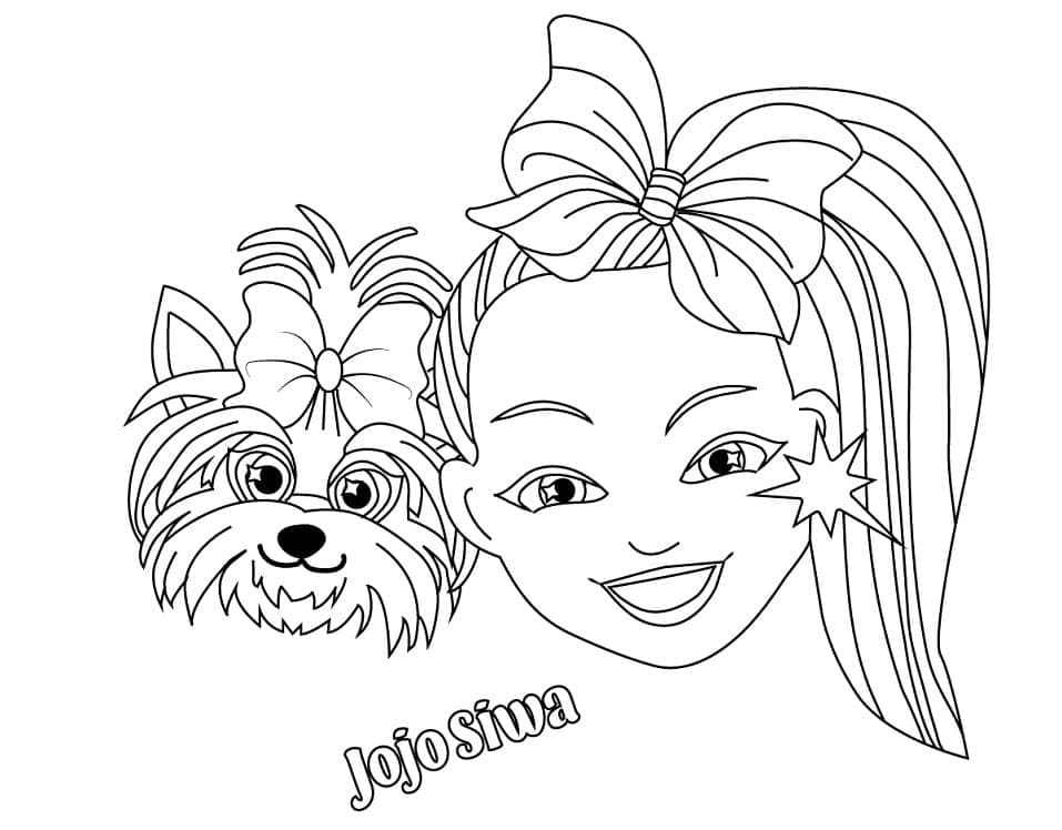Jojo Siwa Baskı İçin Boyama Sayfası