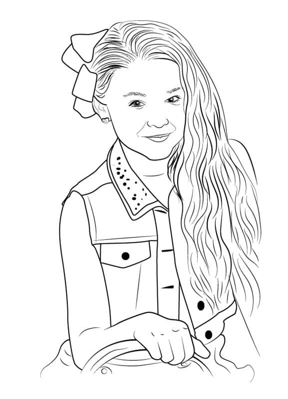 Jojo Siwa Ücretsiz Çocuklar İçin Boyama Sayfası
