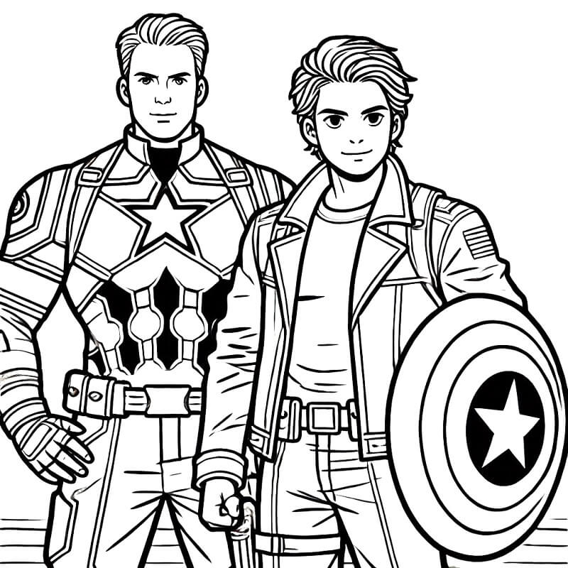 Kaptan Amerika Marvel Dünyası Boyama Sayfası