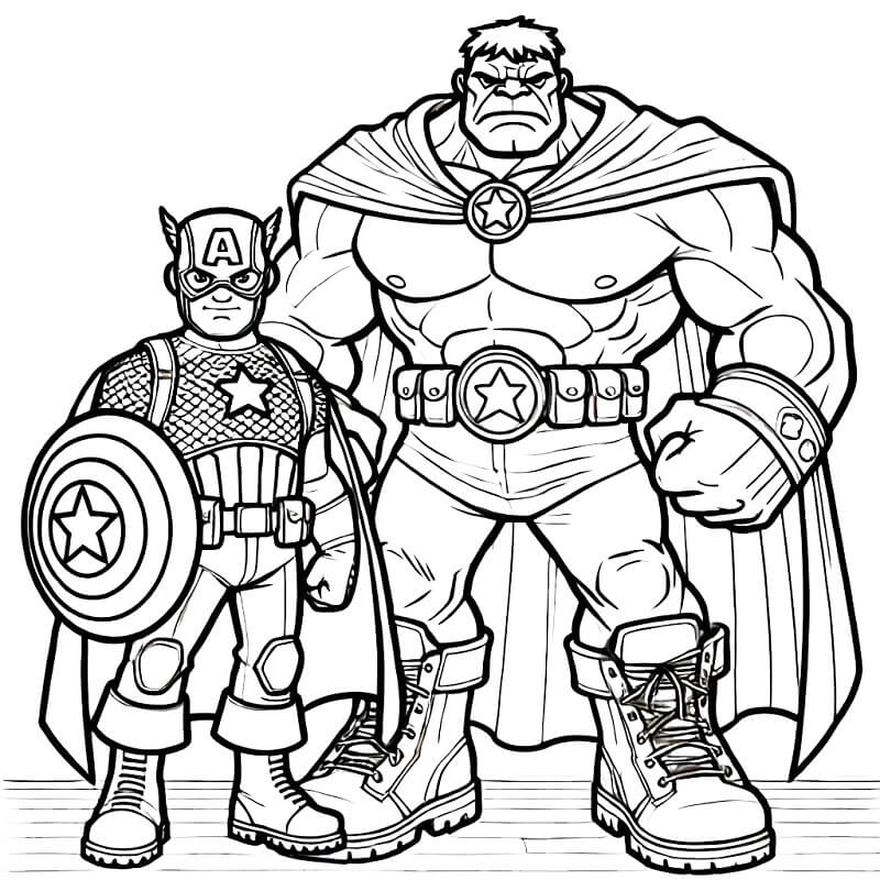 Kaptan Amerika Marvel Evreninde Boyama Sayfası