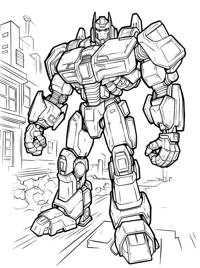 Karakter Transformers Boyama Sayfası