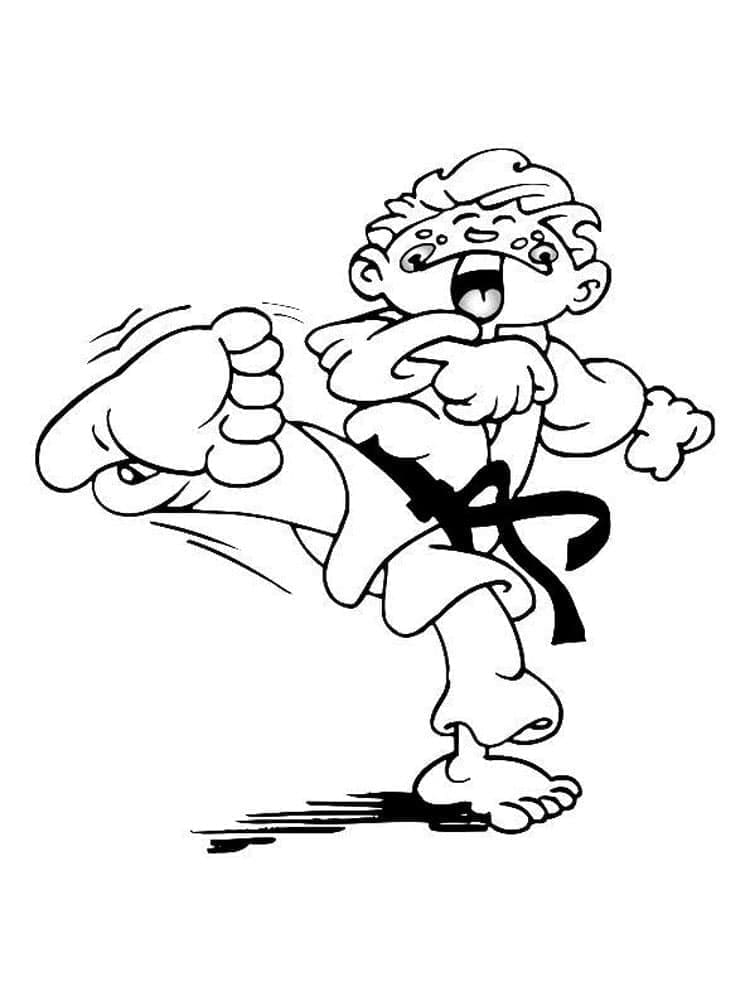 Karate Sporu Boyama Sayfası