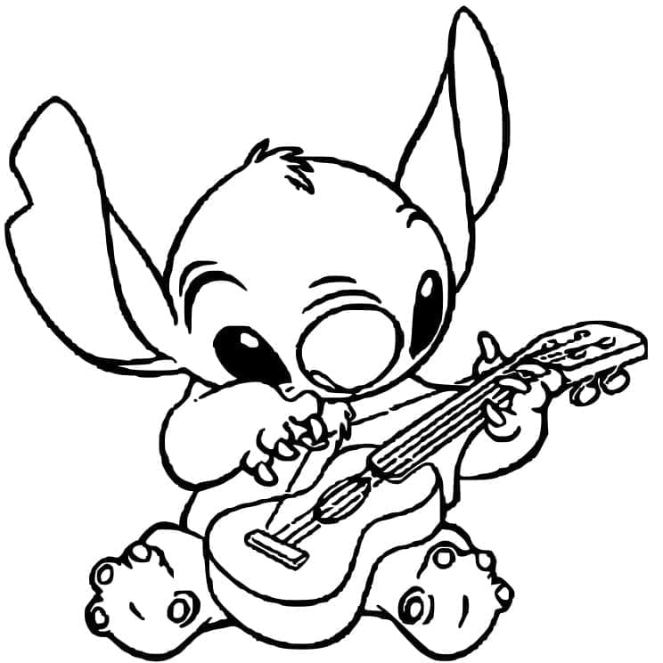 Karikatür Lilo ve Stitch Boyama Sayfası