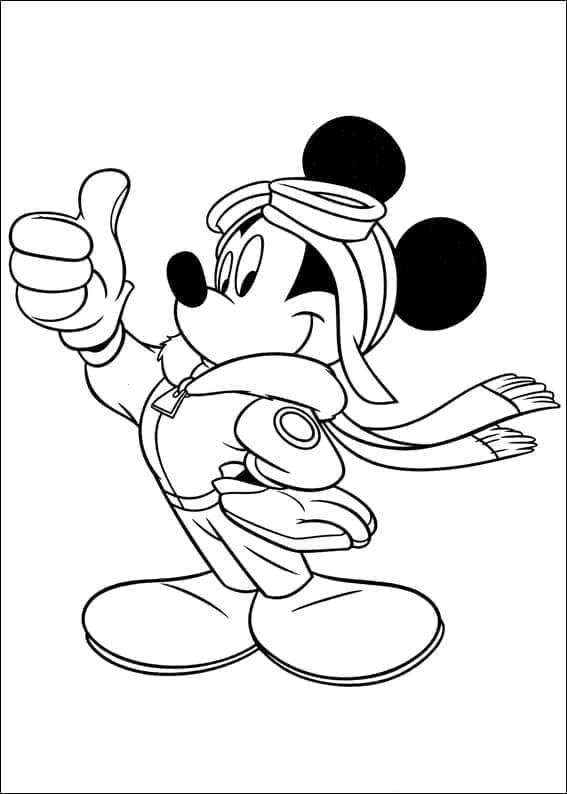 Karikatür Mickey Mouse Boyama Sayfası