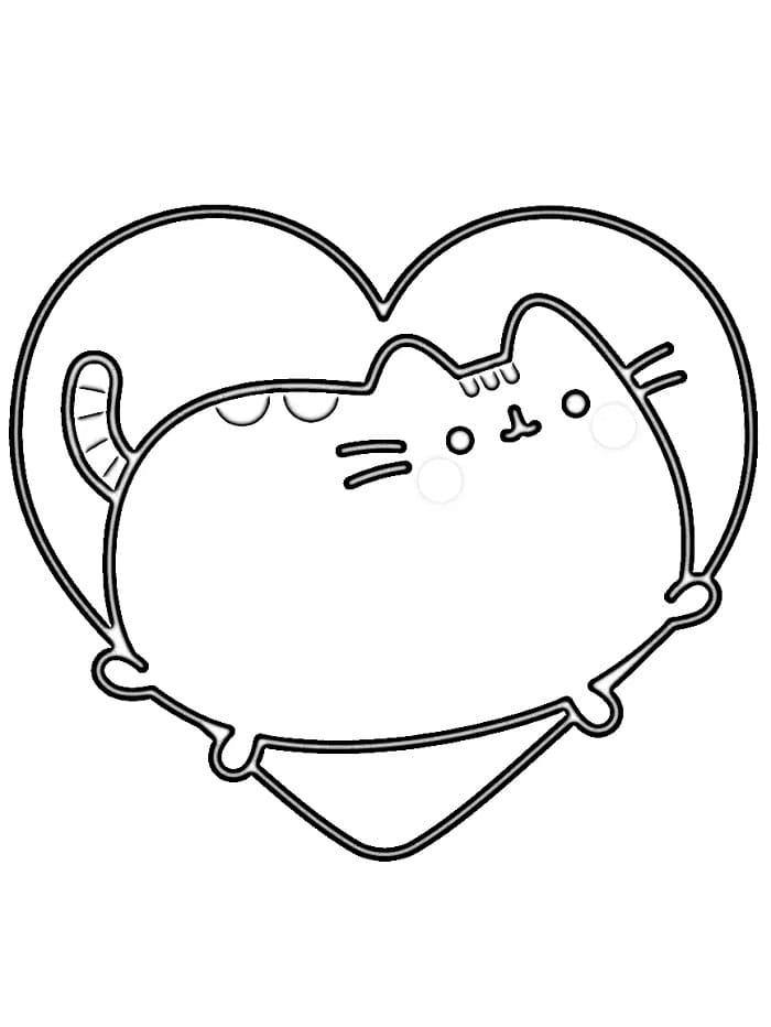 Karikatür Pusheen Boyama Sayfası