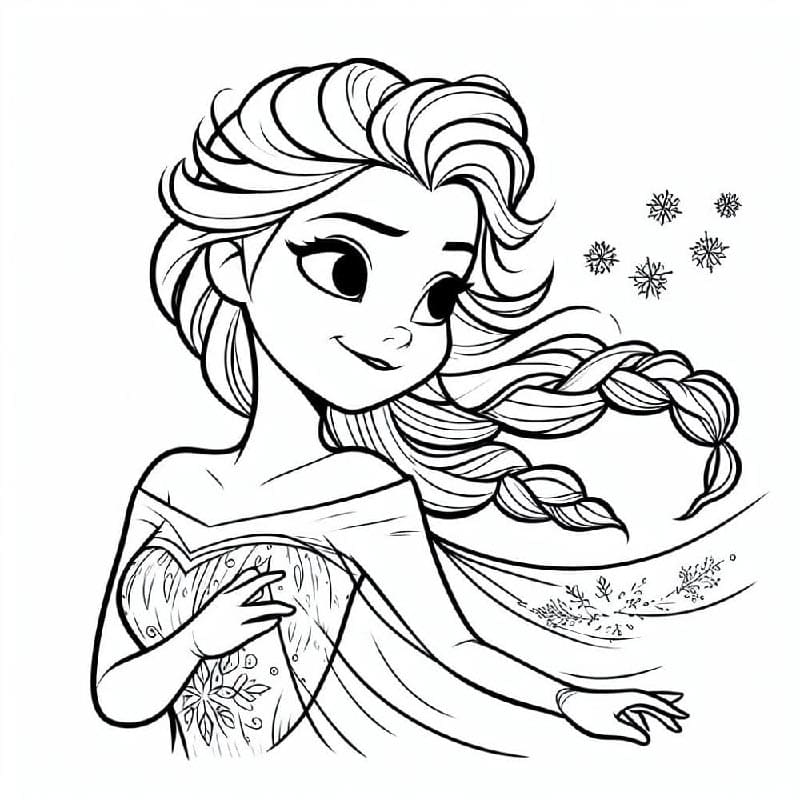 Karlar Ülkesi Disney Boyama Sayfası