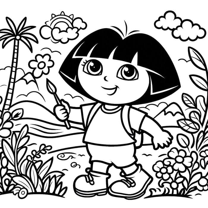 Kaşif Dora (5) Boyama Sayfası
