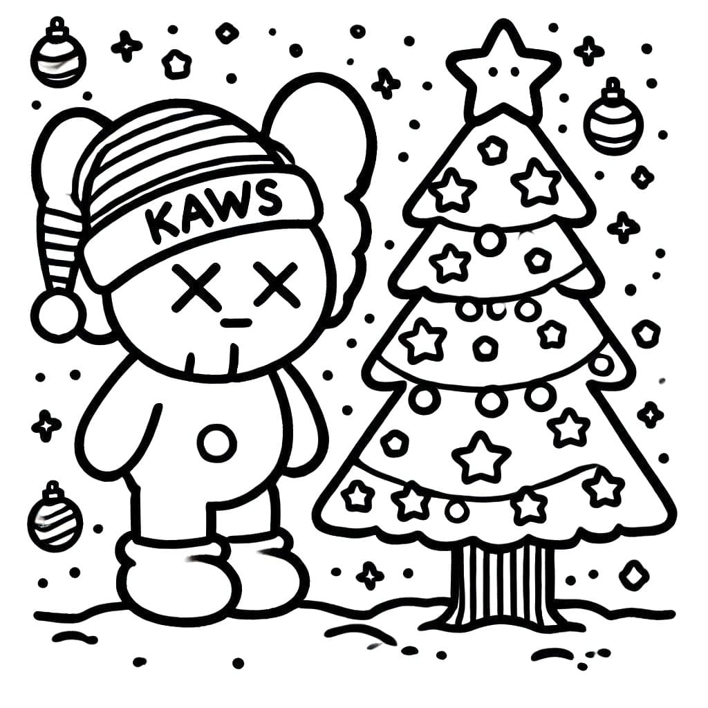 Kaws çocuklar için yazdırılabilir Boyama Sayfası