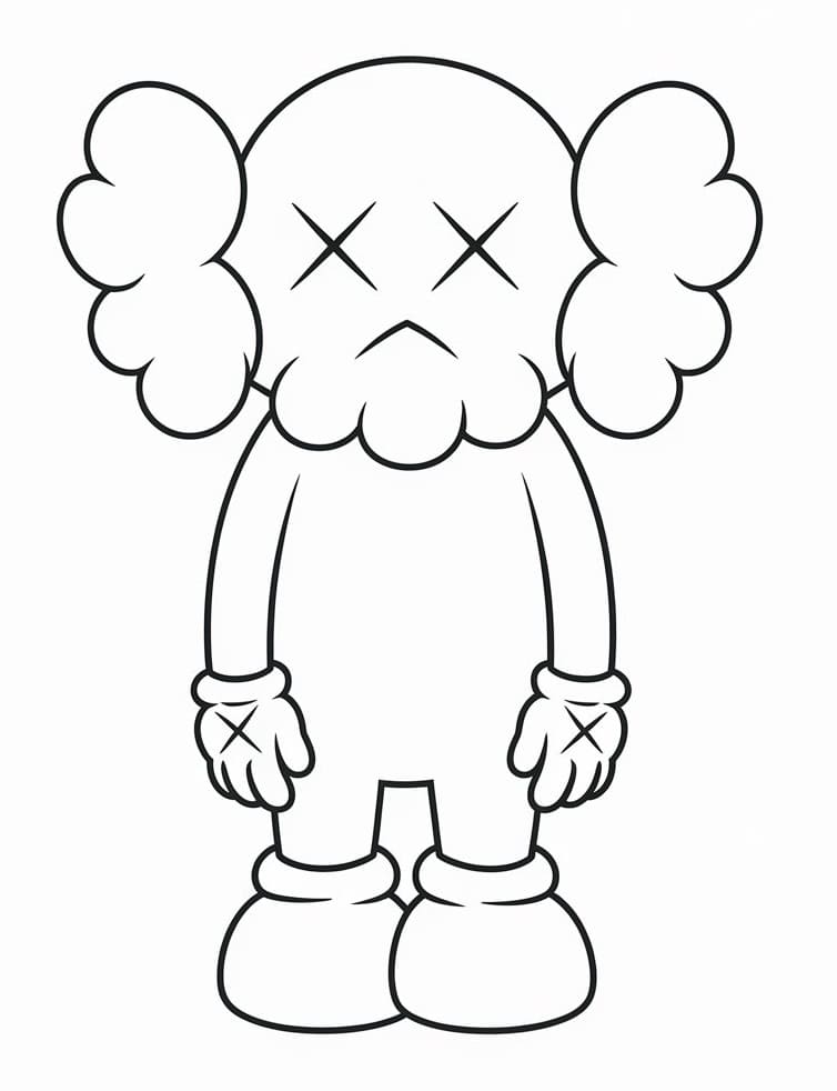 Kaws ücretsiz yazdırılabilir Boyama Sayfası