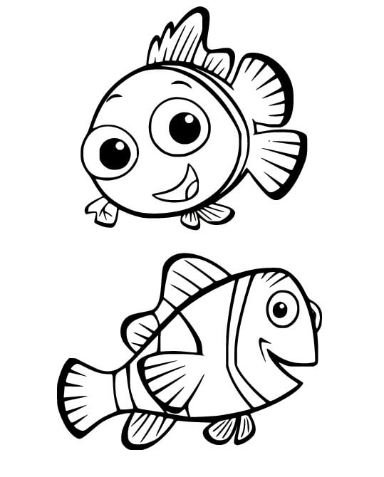 Kayıp Balık Nemo (2) Boyama Sayfası