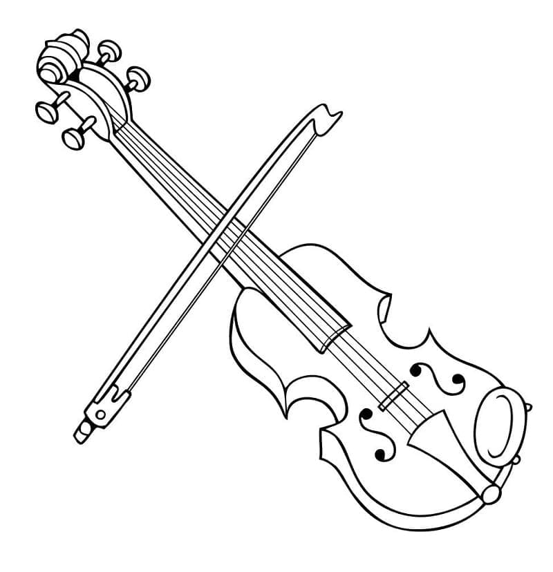 Keman (5) Boyama Sayfası