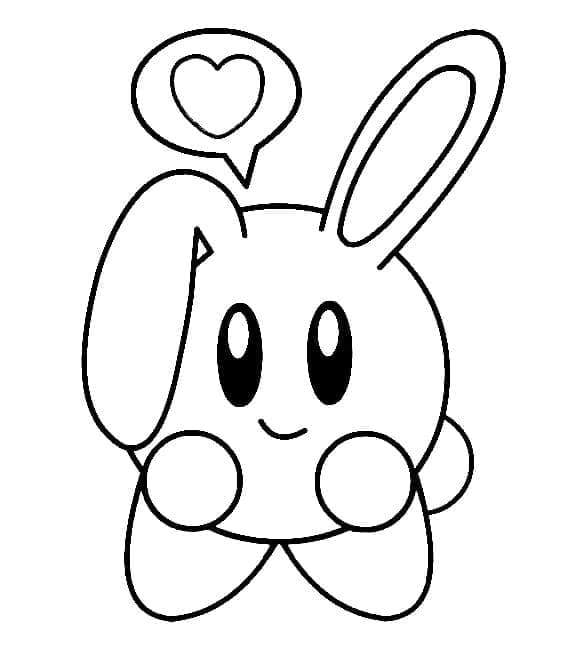 Kirby Baskı İçin Boyama Sayfası