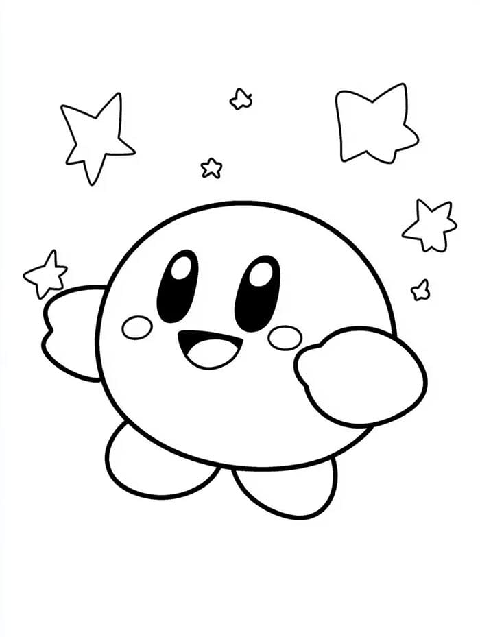 Kirby Ücretsiz Boyama Sayfası