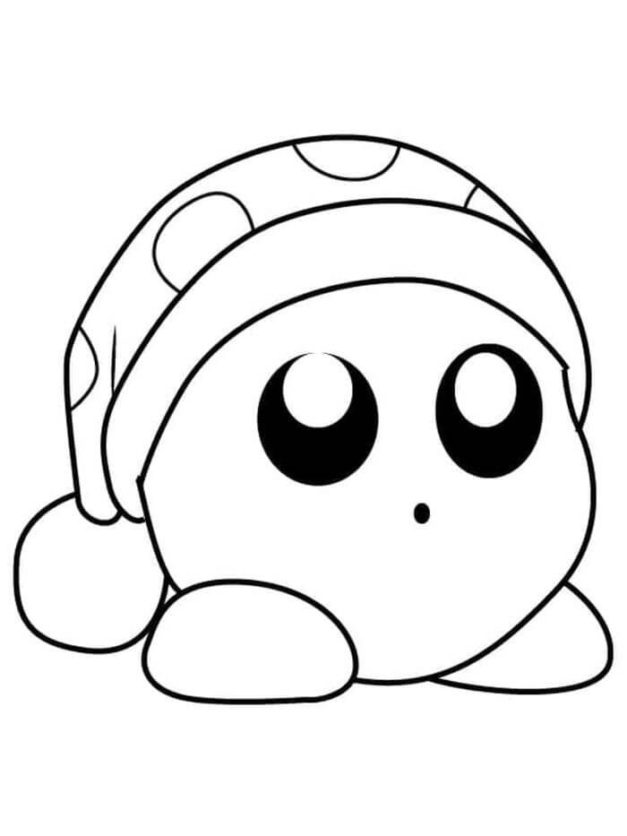 Kirby Yazdırılır Resim Boyama Sayfası
