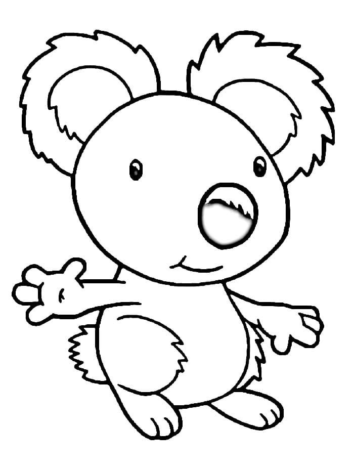 Koala Yazdır Boyama Sayfası
