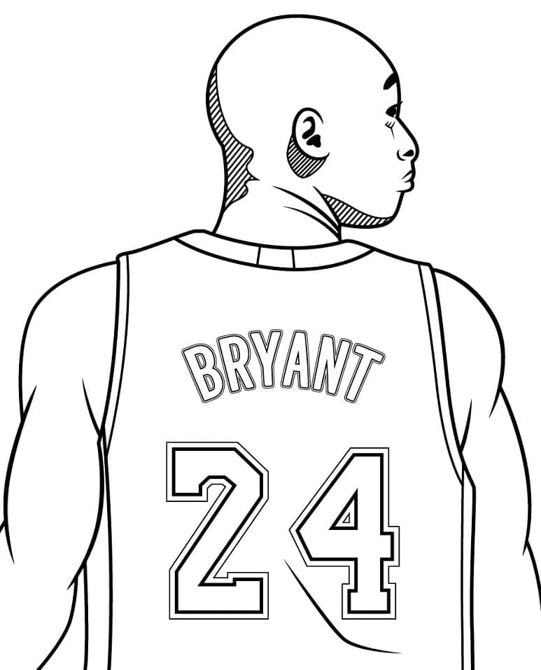 Kobe Bryant Ücretsiz Resim Boyama Sayfası