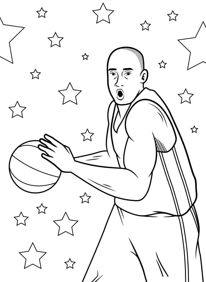 Kobe Bryant Ücretsiz Yazdırılabilir Boyama Sayfası