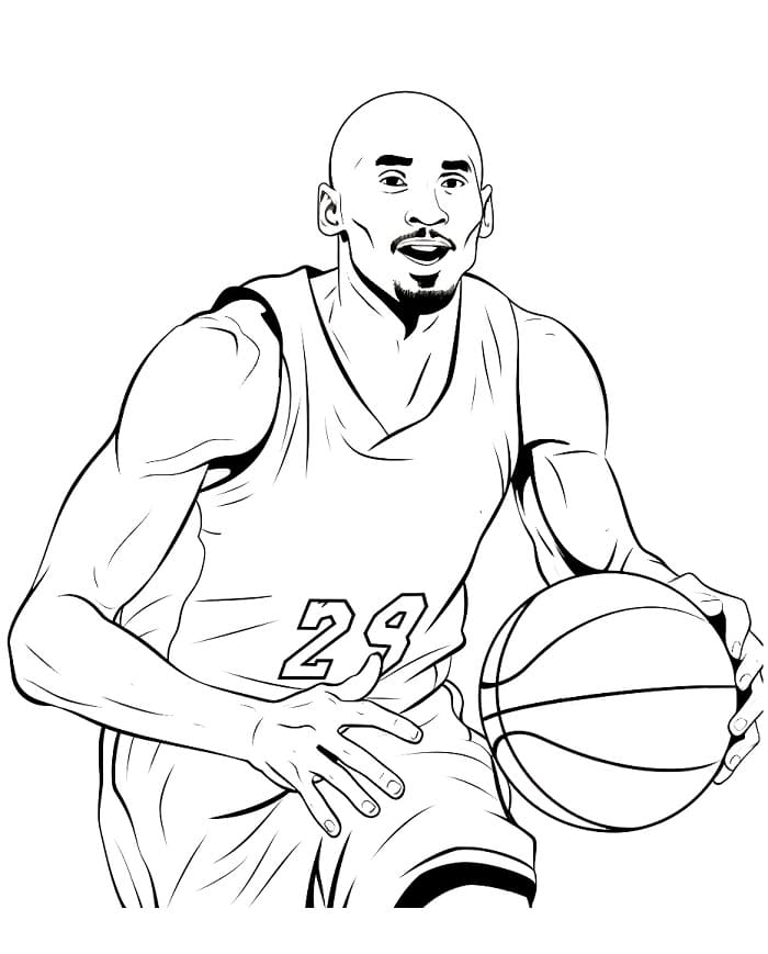 Kobe Bryant Ücretsiz Boyama Sayfası