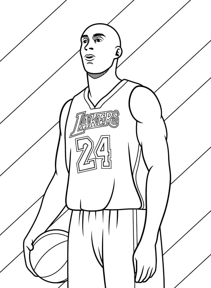 Kobe Bryant Yazdırılabilir Resim Boyama Sayfası