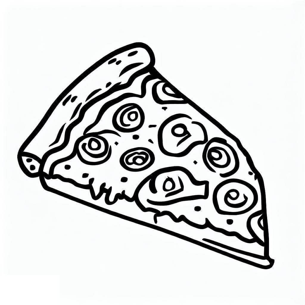 Kolay Pizza Boyama Sayfası