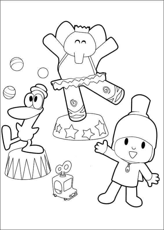 Komik Pocoyo Boyama Sayfası