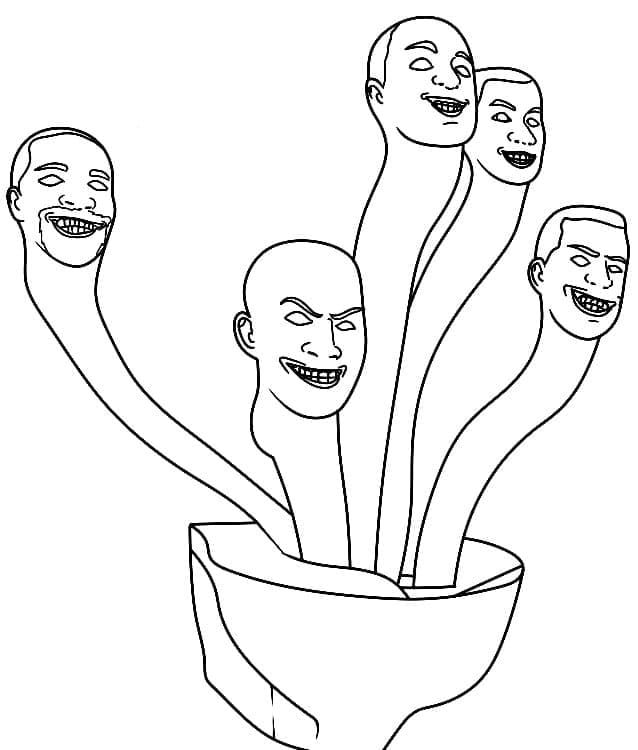 Komik Skibidi Toilet Boyama Sayfası
