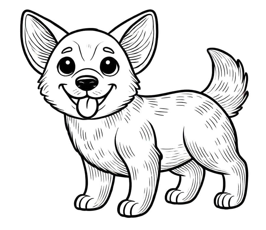 Köpek Yazdır Boyama Sayfası