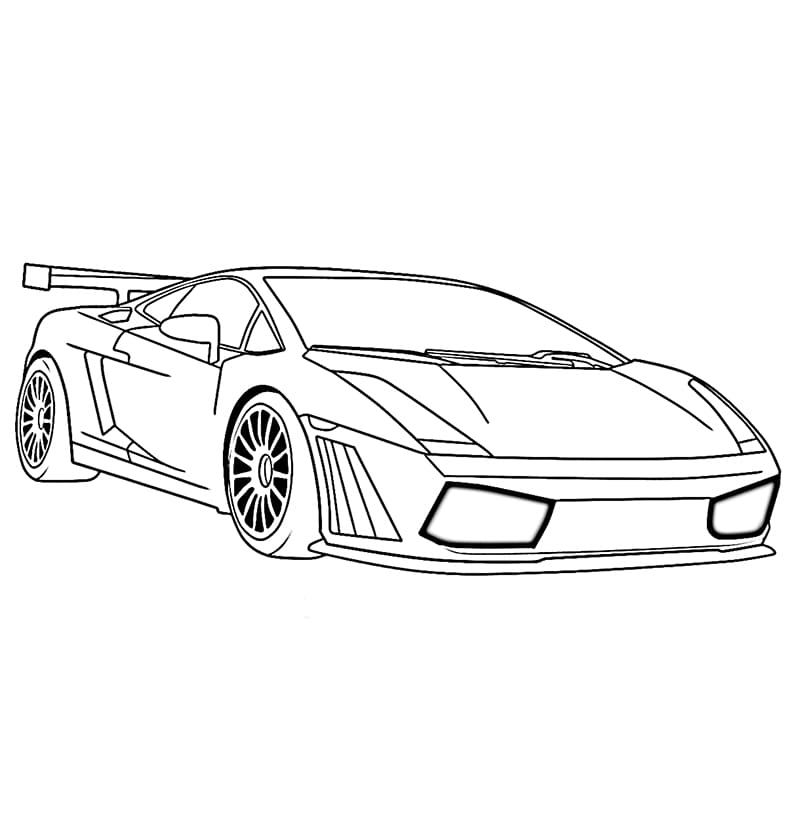 Küçükler İçin Basılabilir Lamborghini Boyama Sayfası