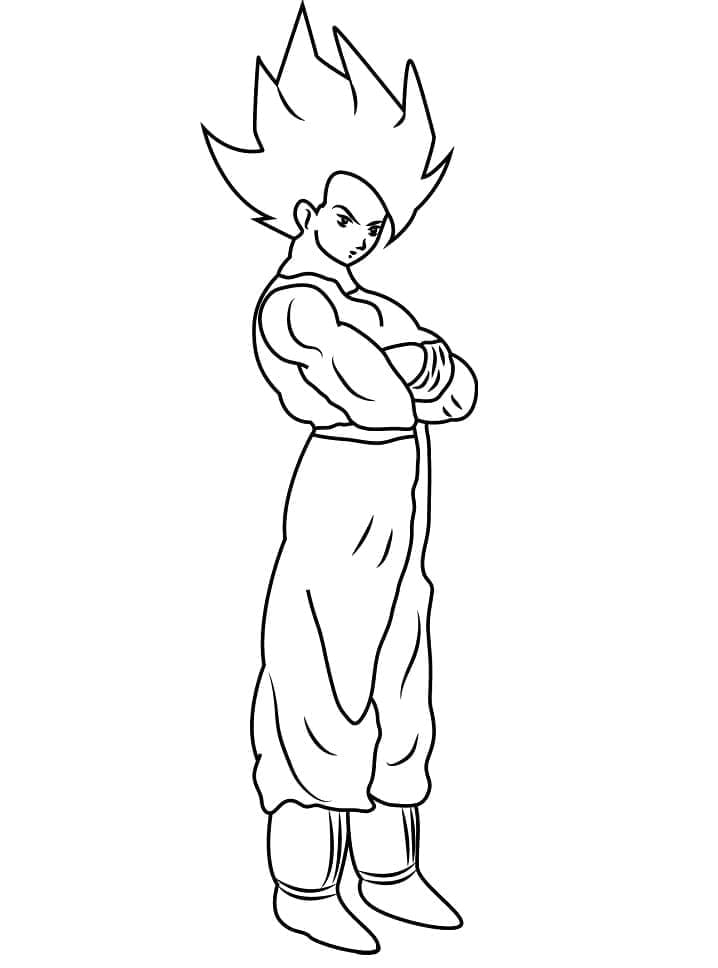 Küçükler için Son Goku Boyama Sayfası