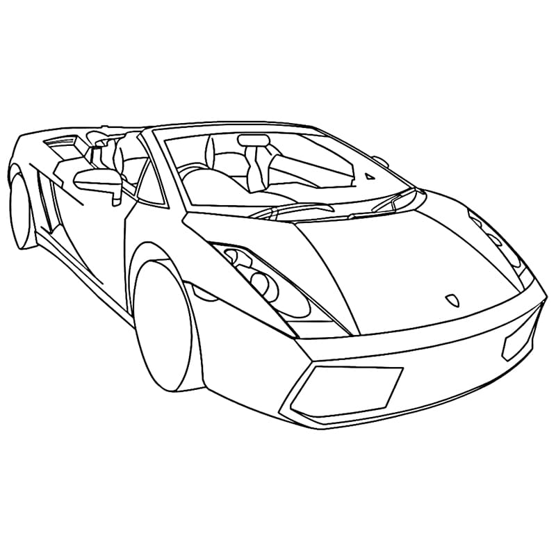Lamborghini Basılabilir Görüntü Boyama Sayfası