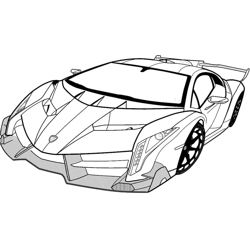 Lamborghini Bedelsiz Görüntü Boyama Sayfası