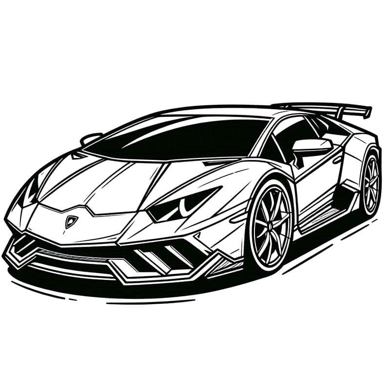 Lamborghini Otomobili Bedava Olarak Boyama Sayfası