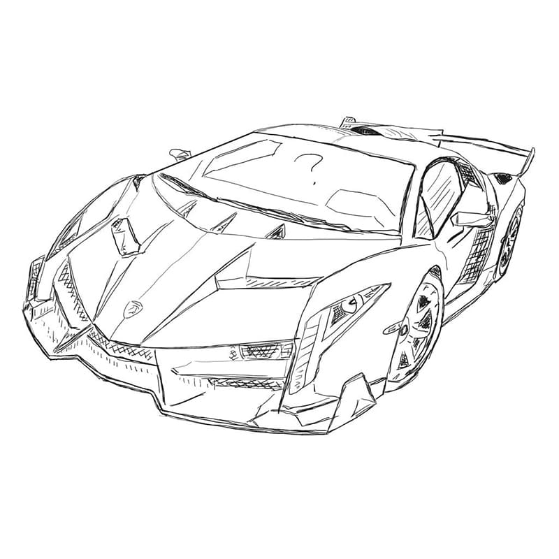 Lamborghini Ücretsiz Olarak Boyama Sayfası