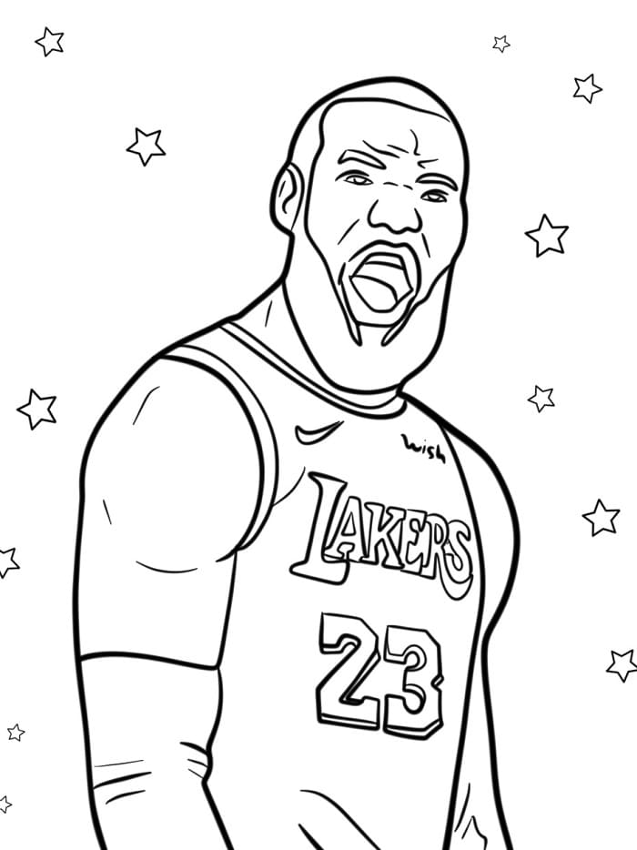 LeBron James Ücretsiz Boyama Sayfası