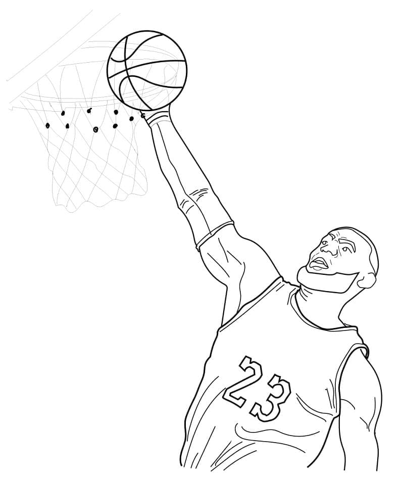 LeBron James Yazdırılabilir Resim Boyama Sayfası