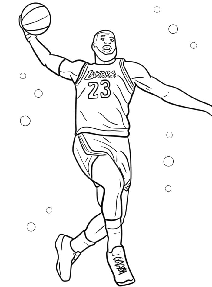 LeBron James Yazdırılabilir Boyama Sayfası