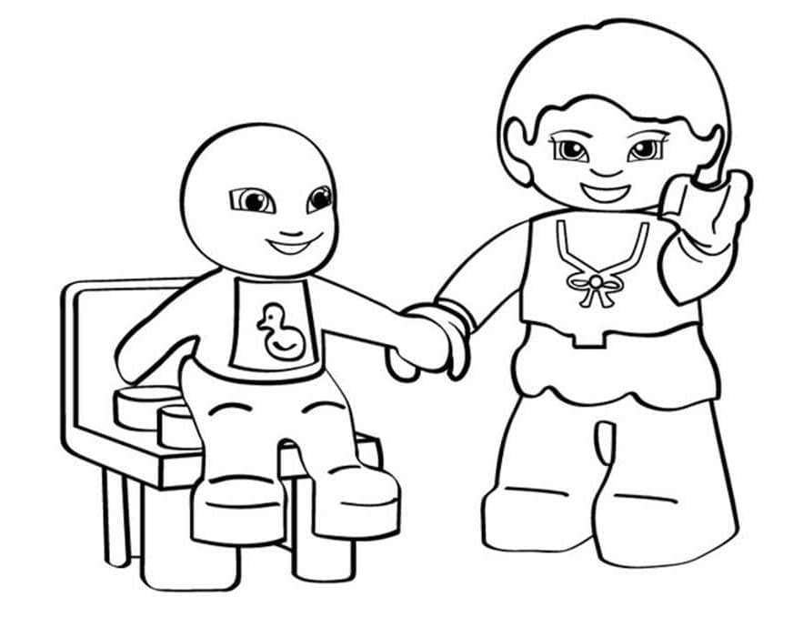 Lego Baskıya Hazır Boyama Sayfası