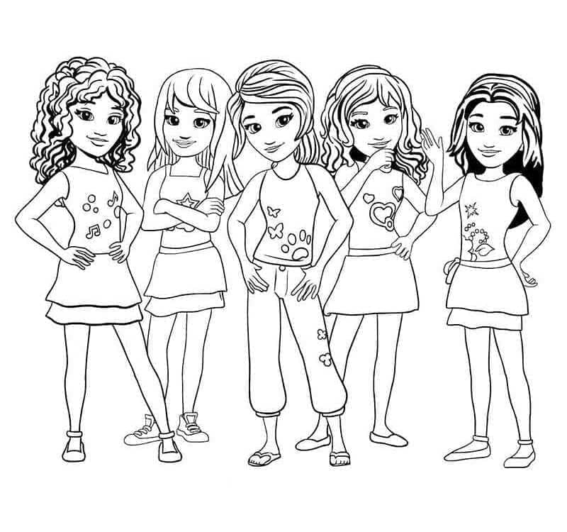 Lego Friends Çıktı için Uygun Boyama Sayfası